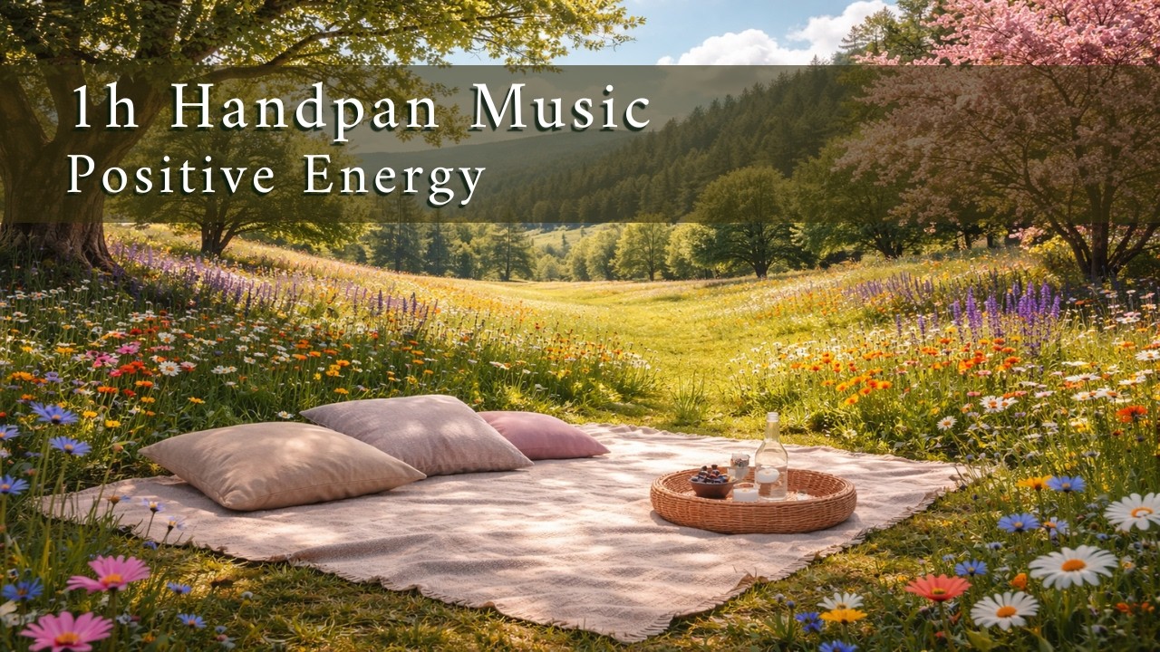 1 Hour Handpan Music for Positive Energy 🌿 Relaxing Sunny Meadow Ambience