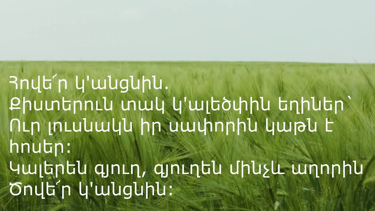 Դանիել Վարուժան «Ցորյանի ծովեր» /տեսադաս/