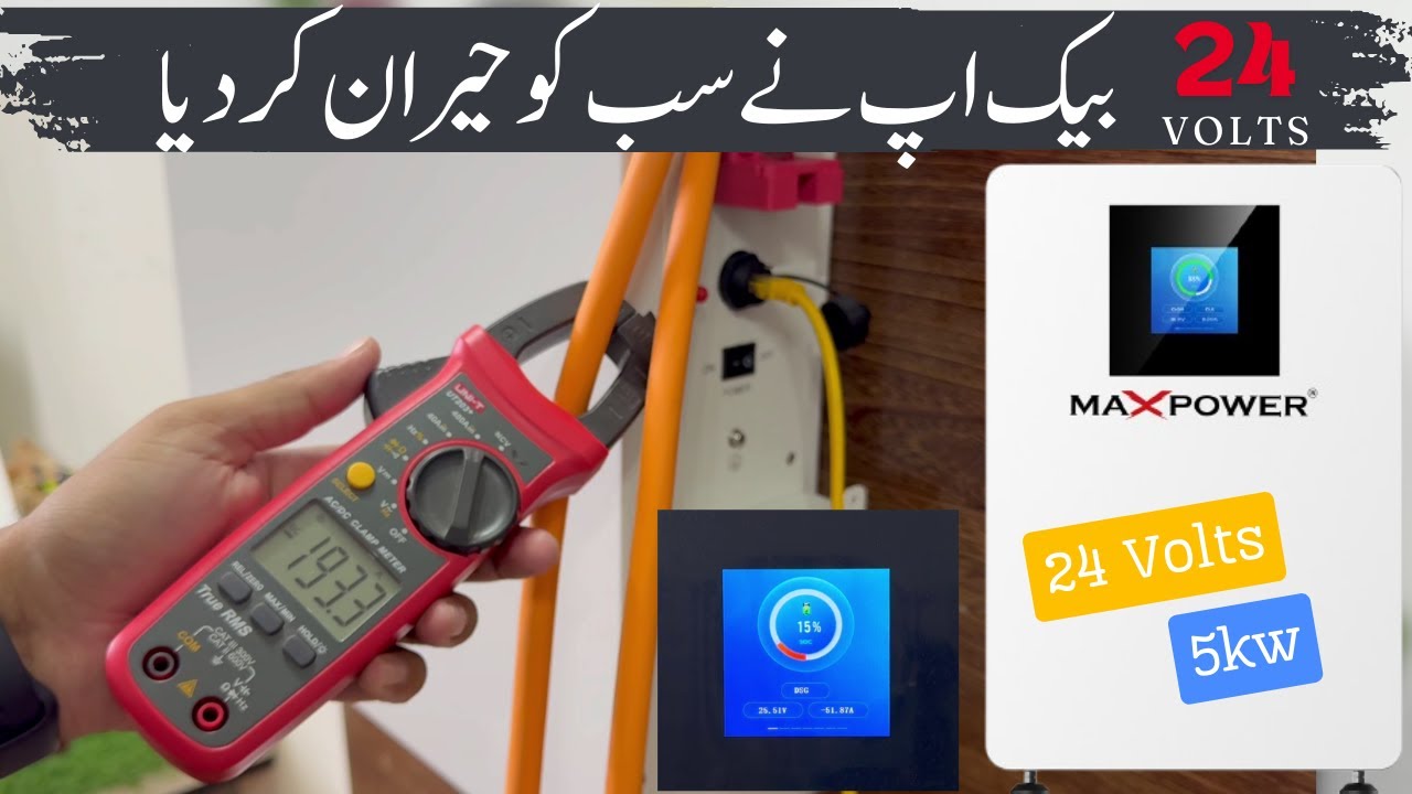 Maxpower 24V 200AH Lithium Battery Backup Results