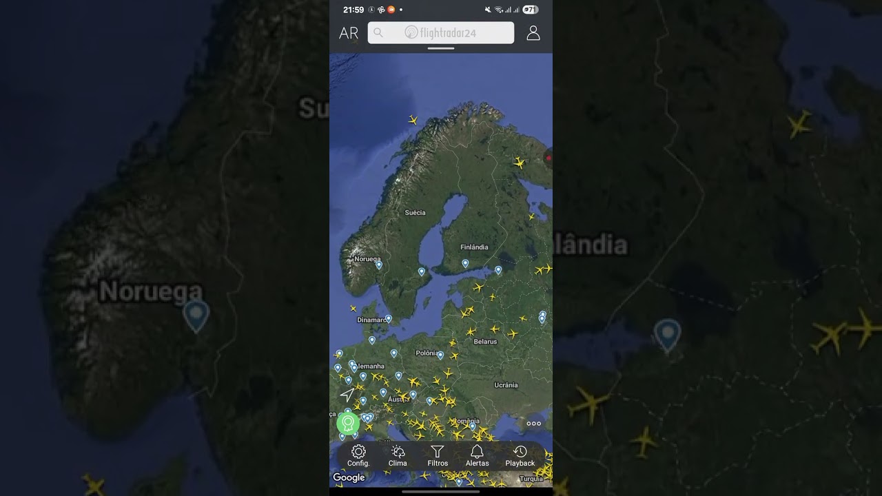 Tentando achar um avião raro no flight radar 24 