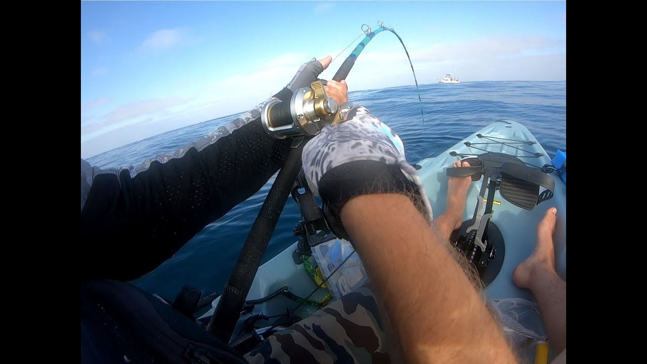 Kayak Fishing- First Yellowtail on the Kayak