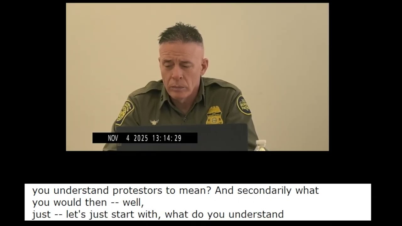 Border Patrol Cmdr. Gregory Bovino deposition: On his definition of a protester