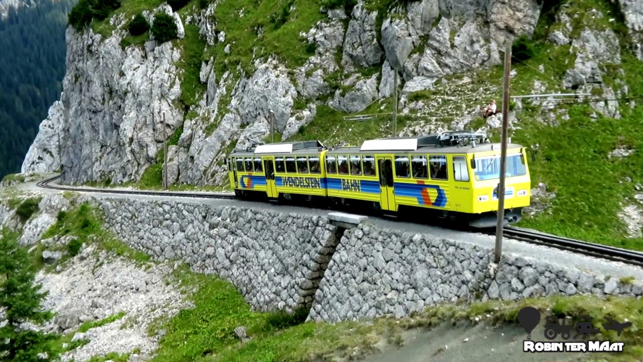 Rack railway--Zahnradbahn  -- 4K -- Wendelsteinbahn -- 2018 Sunny Day
