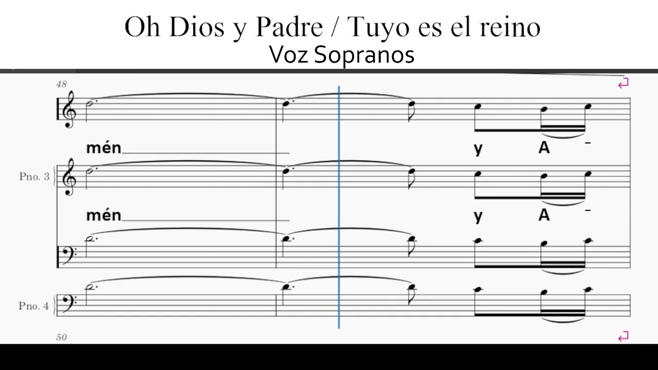 Oh Dios y Padre / Tuyo es el reino - Voz Sopranos