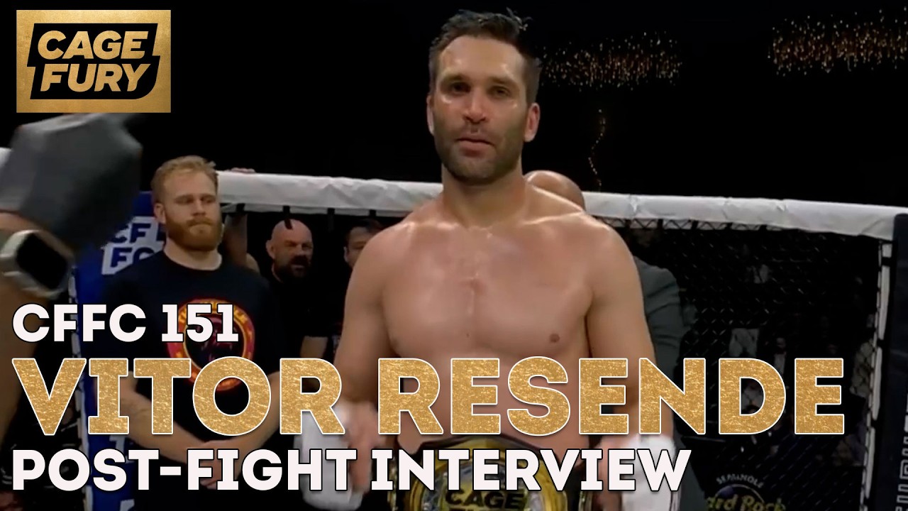 Vitor Resende post-fight interview after winning CFFC heavyweight title | CFFC 151