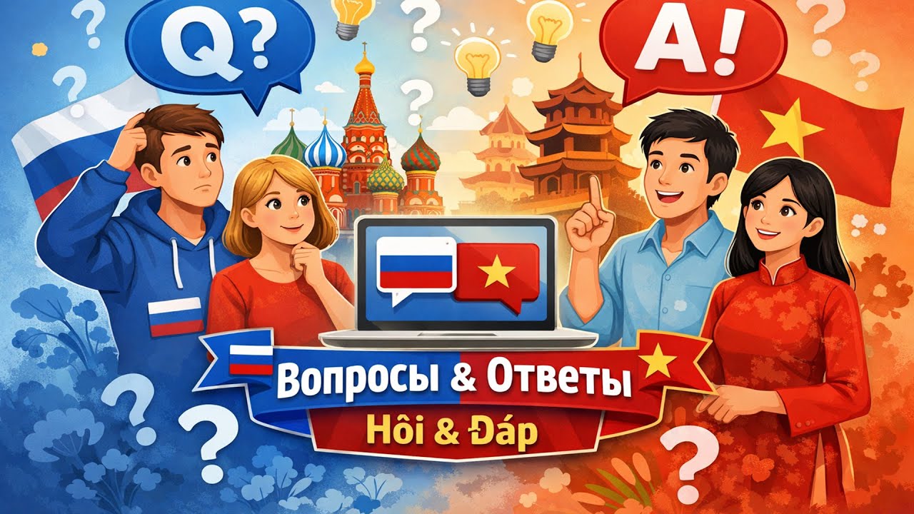 06_Bạn có đói không nói sao? Hỏi đáp / Học tiếng Nga /вопросы и ответы/ Изучаем Русский язык