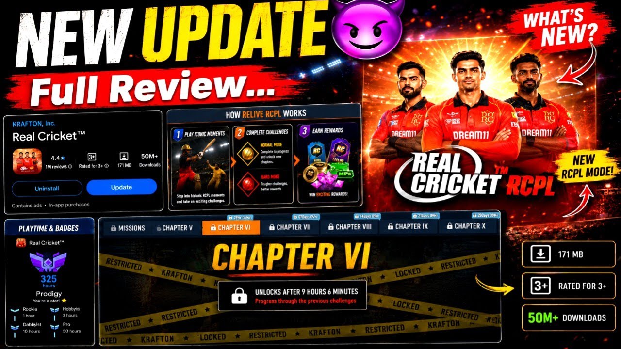 𝗡𝗲𝘄 𝗨𝗽𝗱𝗮𝘁𝗲 𝗥𝗲𝘃𝗶𝗲𝘄🔥 𝟯 𝗡𝗲𝘄 𝗙𝗲𝗮𝘁𝘂𝗿𝗲𝘀 𝗨𝗽𝗱𝗮𝘁𝗲 𝗔𝘃𝗮𝗶𝗹𝗮𝗯𝗹𝗲@RealCricket