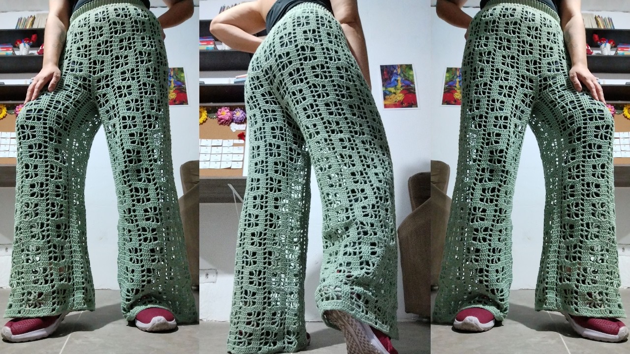 Calça de Crochê Alecrim - Como fazer em qualquer Tamanho