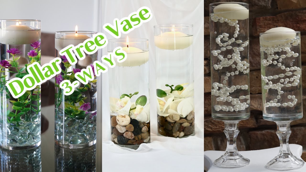 DIY Dollar Tree Wedding Centerpiece Vases 3 Ways | Weddings On A Budget | Easy DIY How To Tutorials