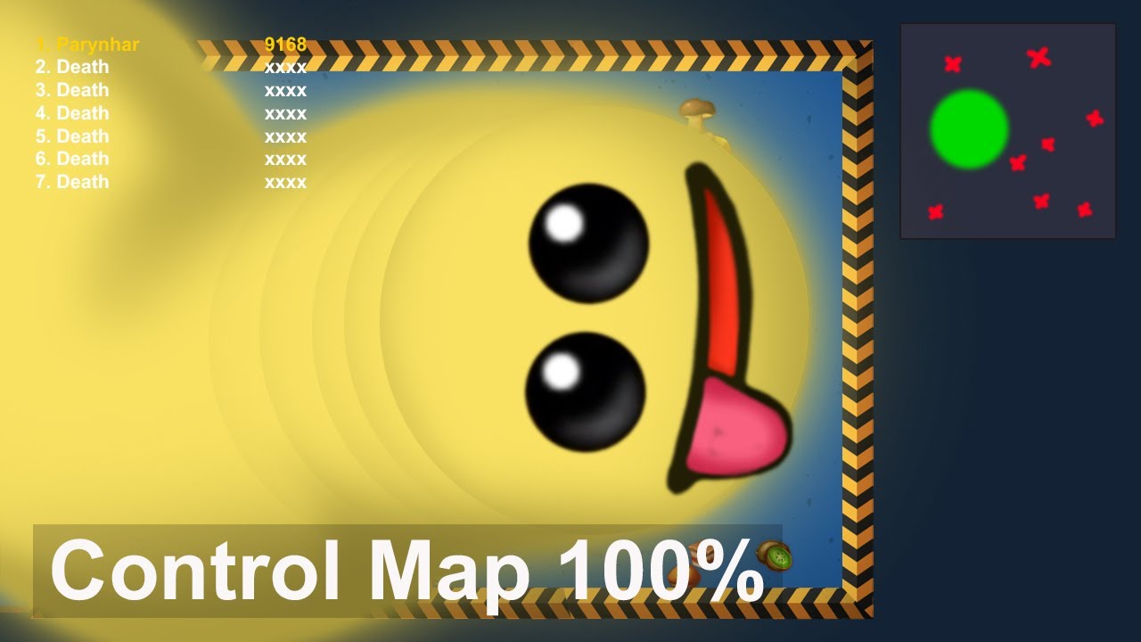 Worms Zone io Control Map 100% Record 2022