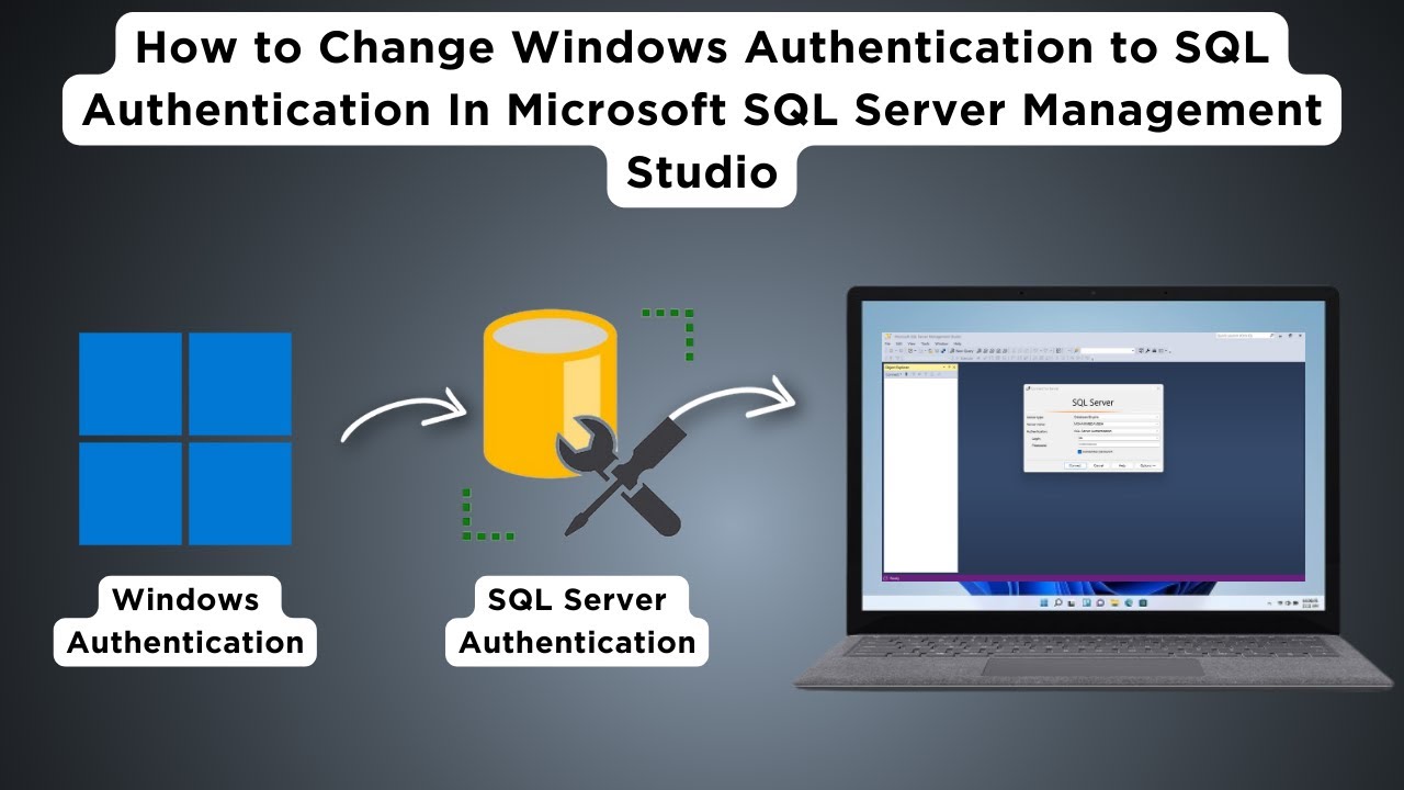 How to Change Windows Authentication to SQL Authentication In Microsoft SQL Server Management Studio