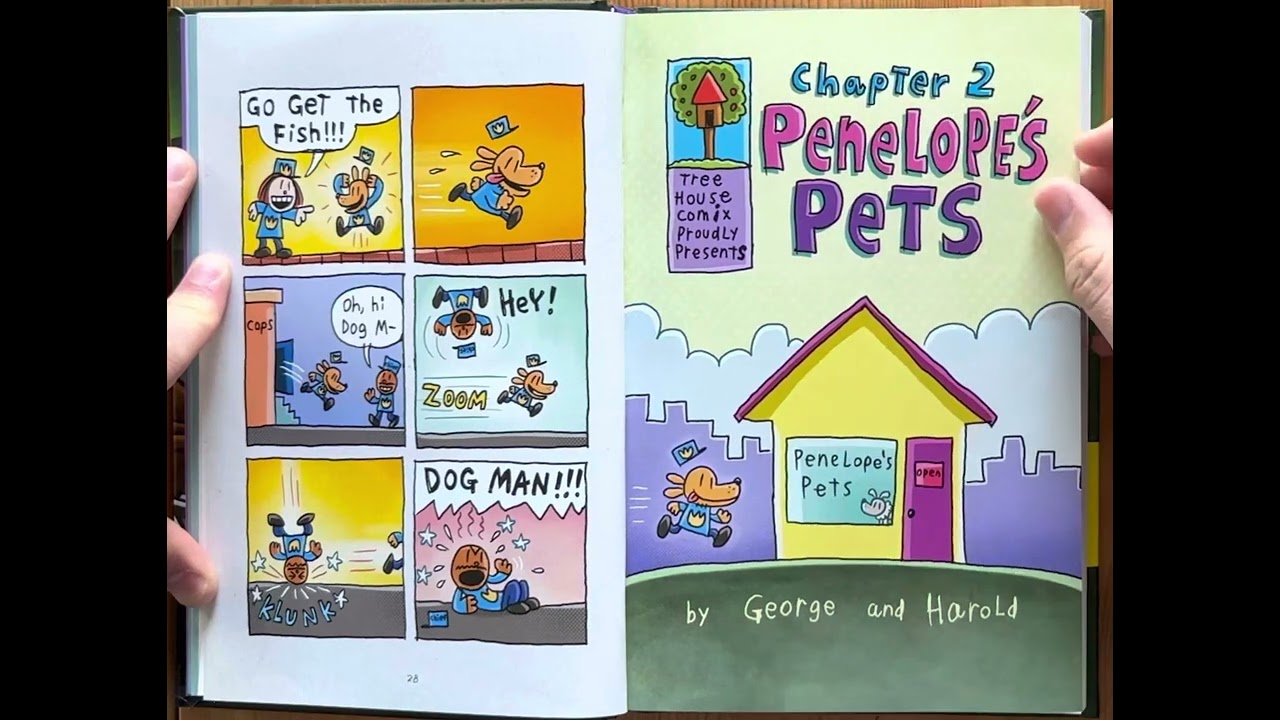 Ash reads Dog Man Unleashed part 1 by Dav Pilkey