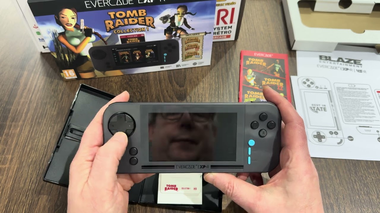 Evercade EXP-R  Tomb raider handheld console bundle, unboxing and review.