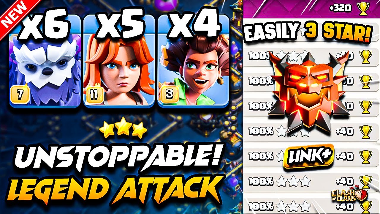 TH17 Attack Strategy With (ROOT RIDER + VALKYRIE + YETI) Clash Of Clans | Town Hall 17 Legend Attack