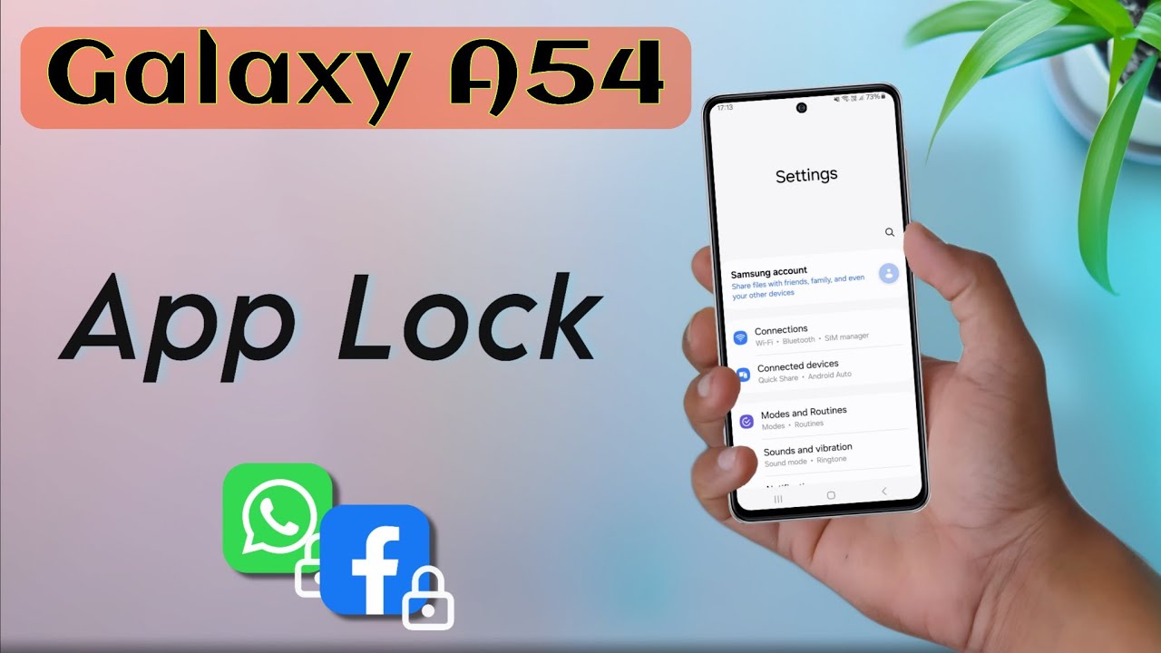 Samsung Galaxy A54 App Lock Settings | Samsung A54 me App Lock Set Kaise Kare