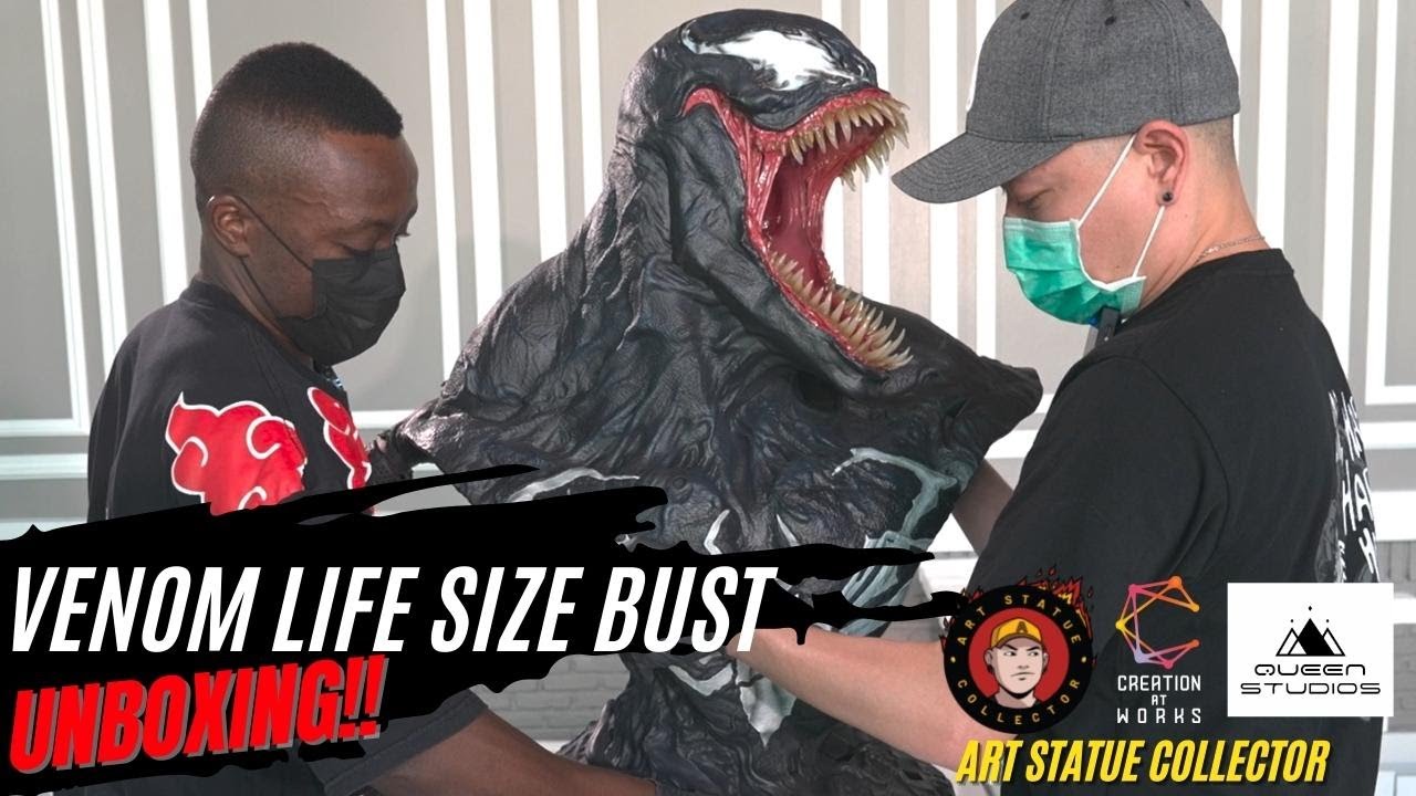 Venom life size bust unboxing | Queen Studios Collectibles