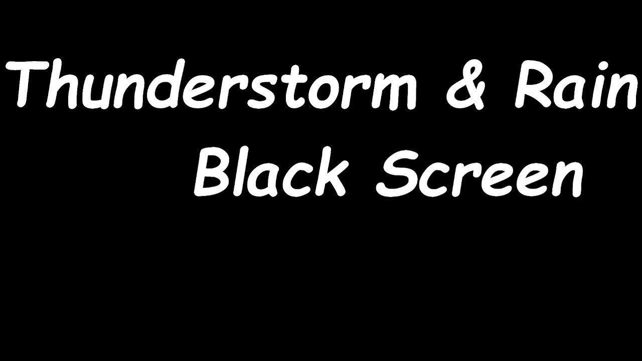 ⚡ Thunderstorm and Rain Black Screen ⚡ sleep aid relaxation nature storm sound no ads