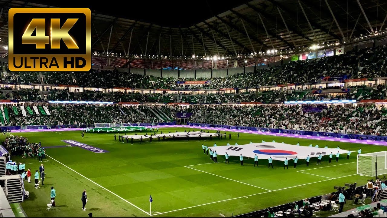 AFC ASIAN CUP 2023 ROUND16 SAUDI ARABIA vs SOUTH KOREA Pre Match Ceremony & Walk Out 4K