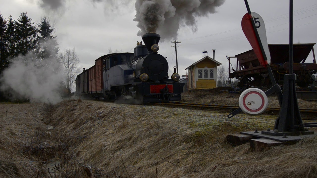 Jokioisten museorautatie, karkauspäivän höyryjuna 29.2.2020⎥Narrow gauge steam train Finland.
