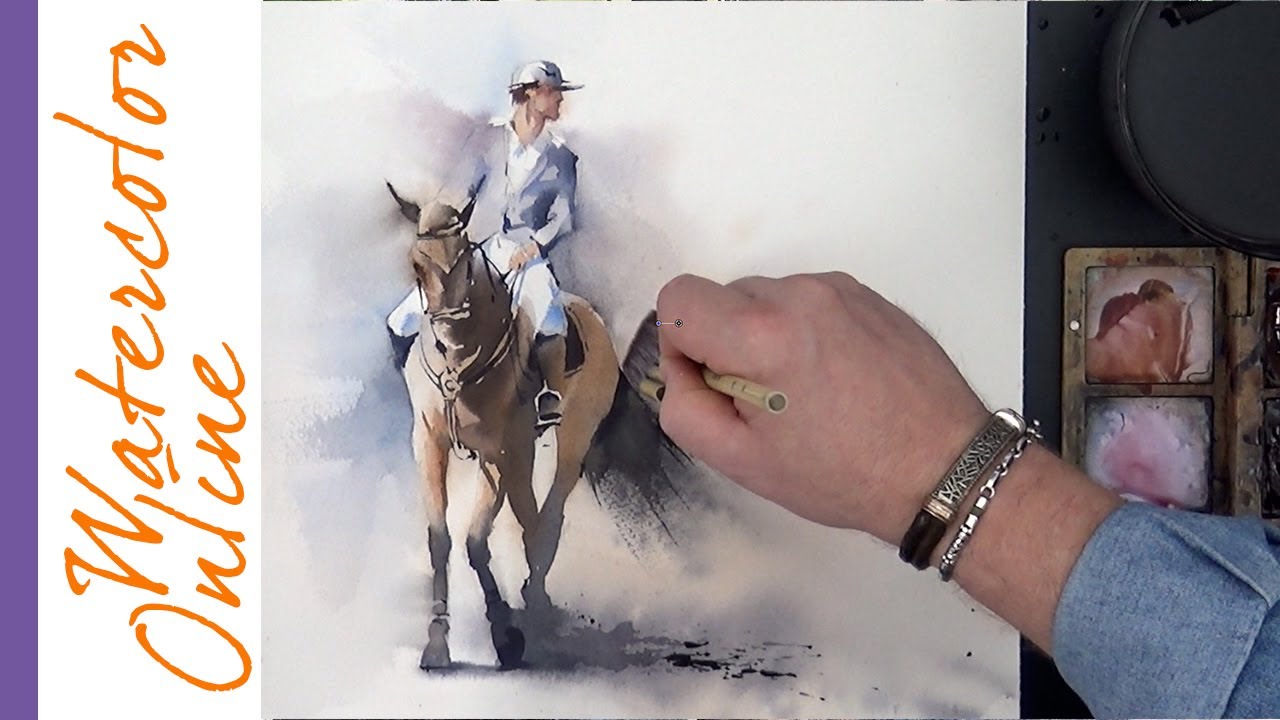 Thursday Speed Up Demos: Horseman (Watercolor Figure in Motion/Animal)