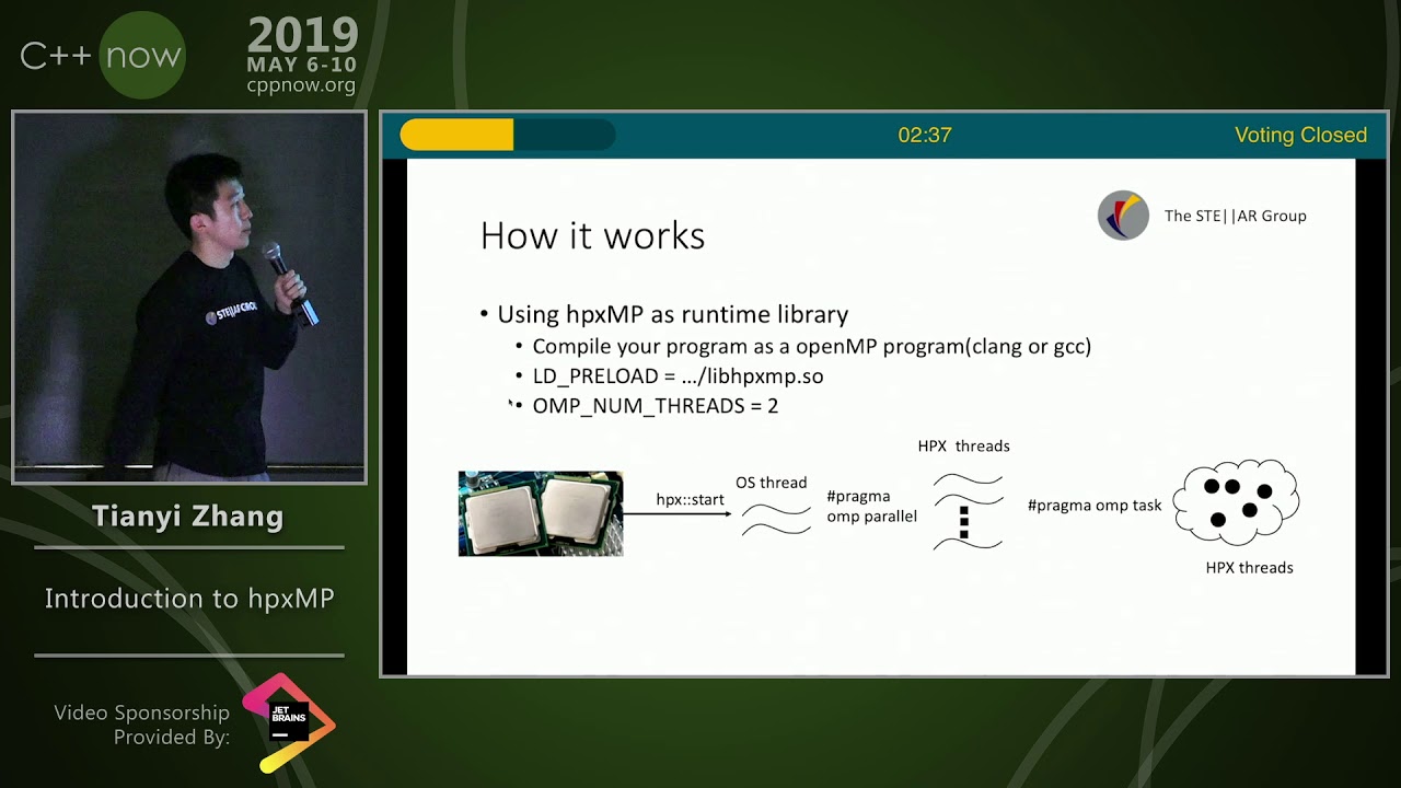 C++Now 2019: Tianyi Zhang &ldquo;Introduction to hpxMP&rdquo;