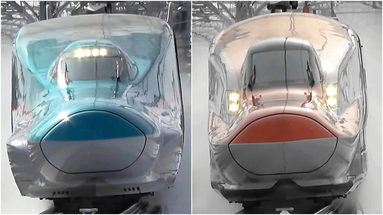 新幹線の寒~い映像!高速通過,E8系,N700S,ALFA-Xなど5年分  Cold videos of Shinkansen bullet trains over the past 5 years