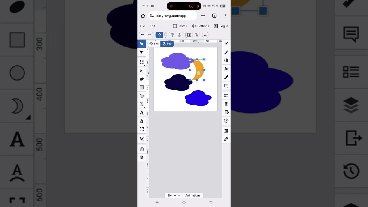 Малюємо хмари та місяць boxy-svg на Android