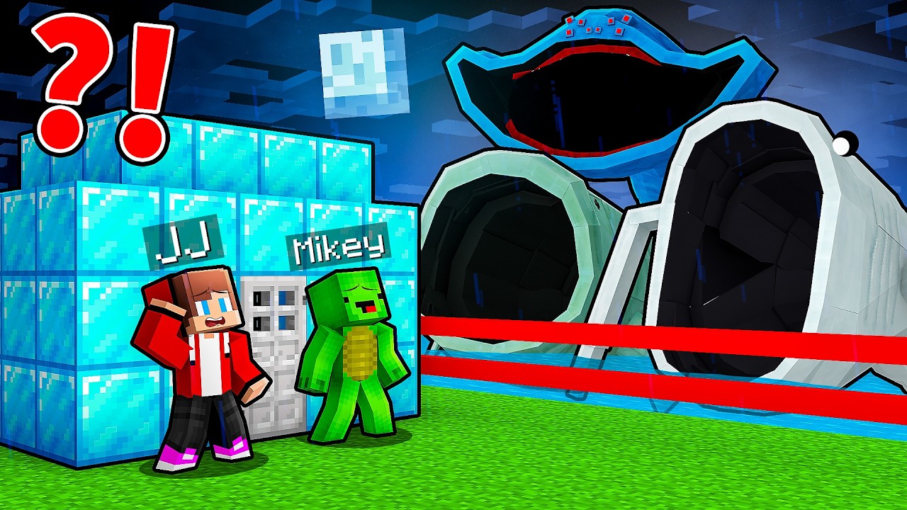 JJ and Mikey Security Base vs Sea Creatures Battle in Minecraft - Maizen