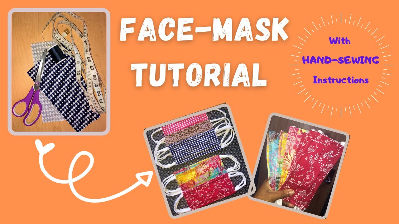 QUICK BEGINNERS FACE MASK with FILTER POCKET & FLEXIBLE NOSE BRIDGE | Hand-sewing Instructions