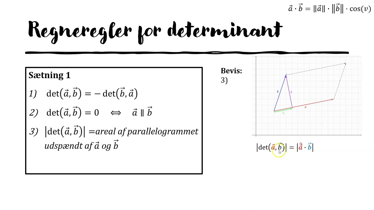 Vektorer 5 - determinant