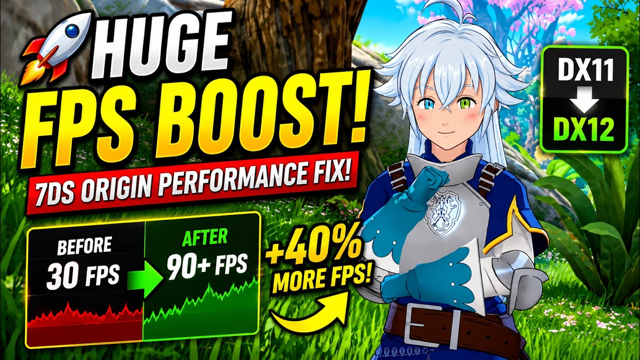 🚀 HUGE FPS BOOST ! How to Force DX12 and Gain Up to 40% More FPS - The Seven Deadly Sins: Origin