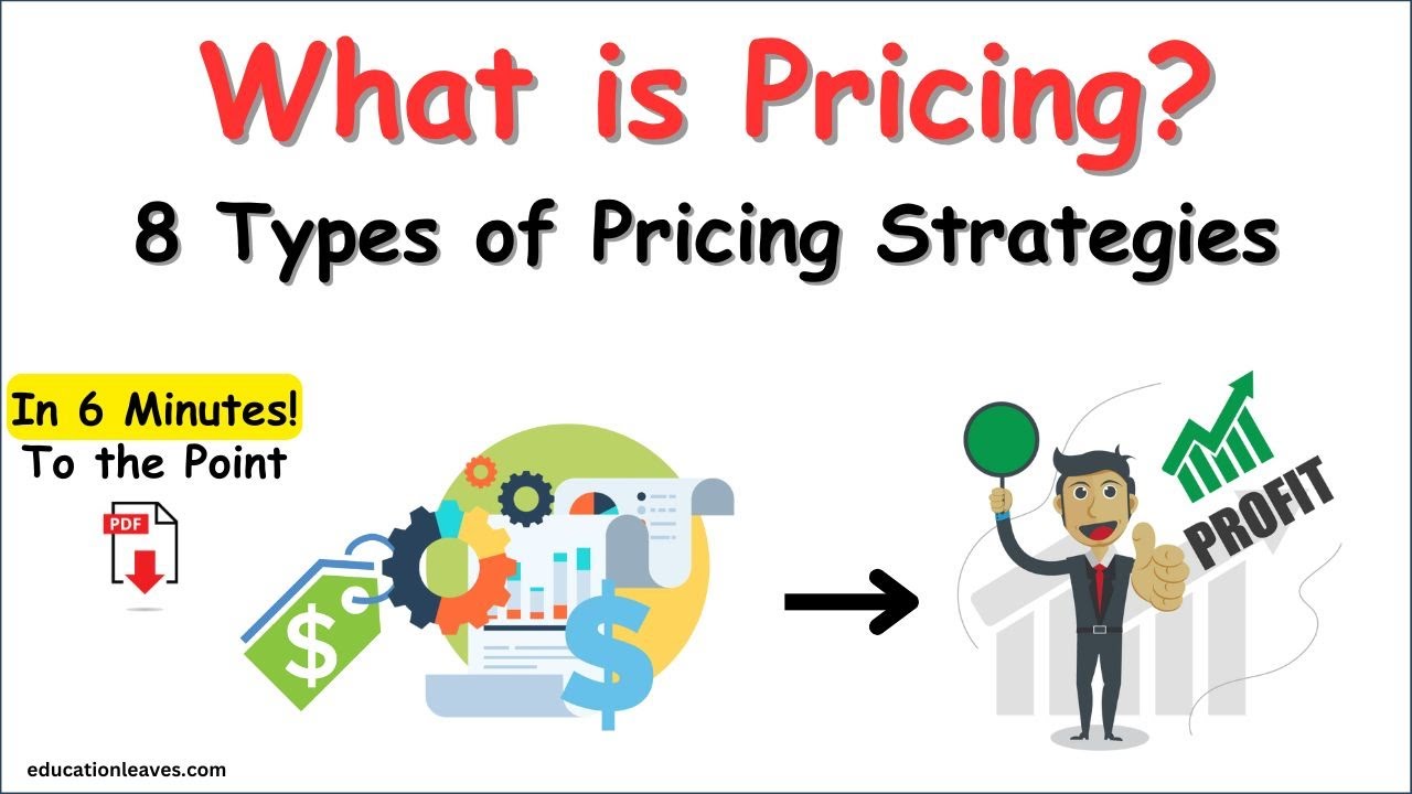 What is Pricing in Marketing? | 8 Types of Pricing Strategies Explained in 6 Min!