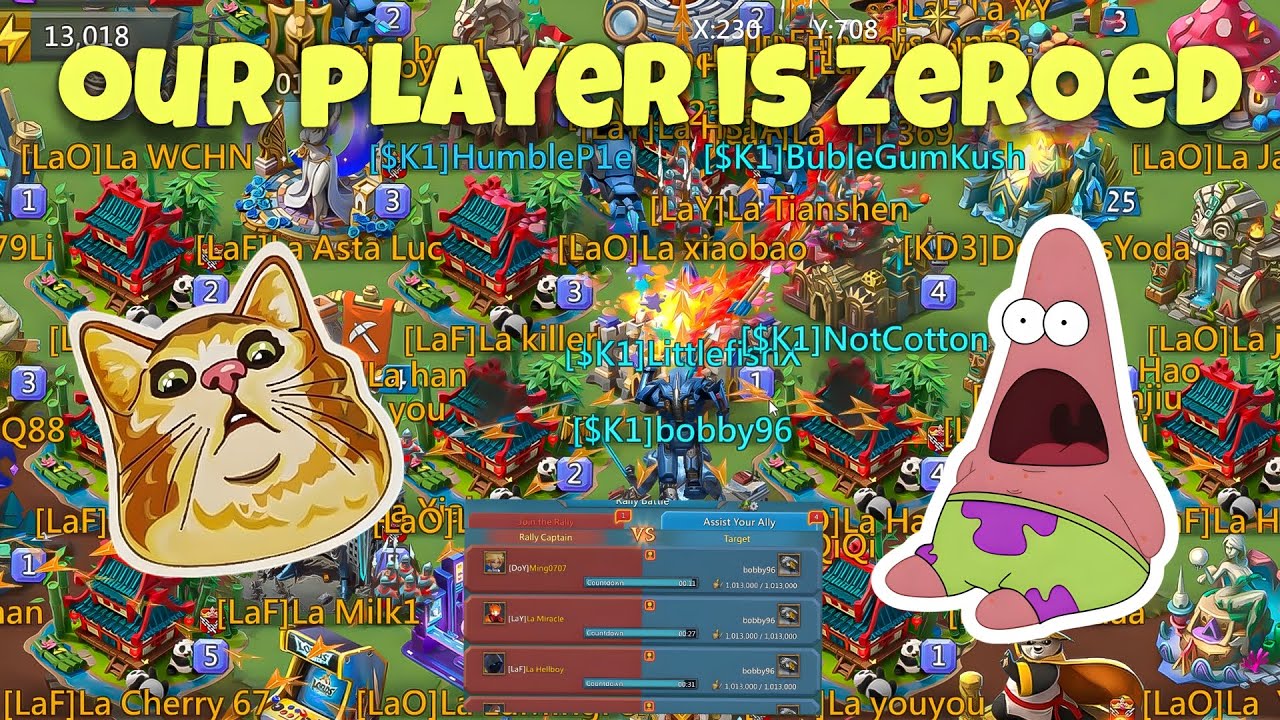 Lords Mobile - RALLY PARTY AGAINST US. Emperor accounts came to zero our player