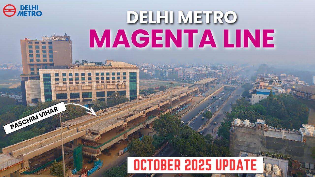 Delhi Metro Magenta Line : Keshopur to Pitampura | October 2025 | Slightly Better Progress 🔥