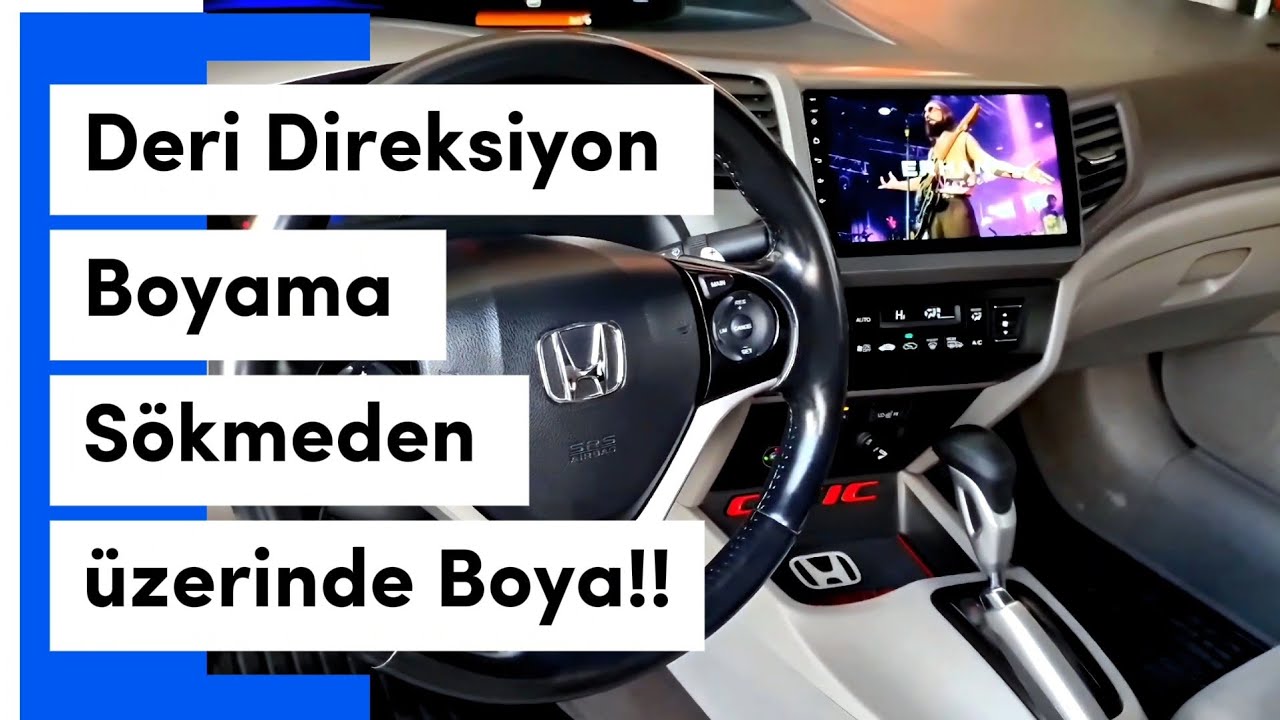 Deri direksiyon boyama. sökmeden üzerinde boya