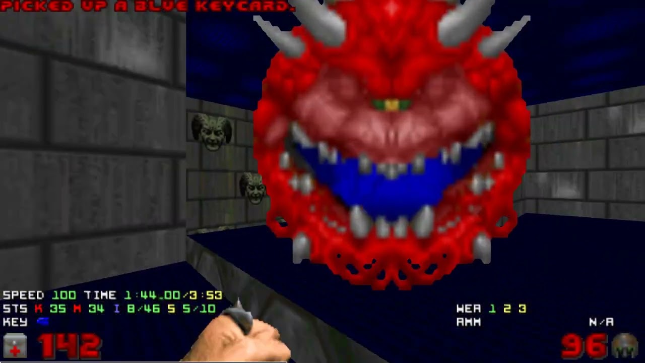 Doom e2m4 UV max in 3:45