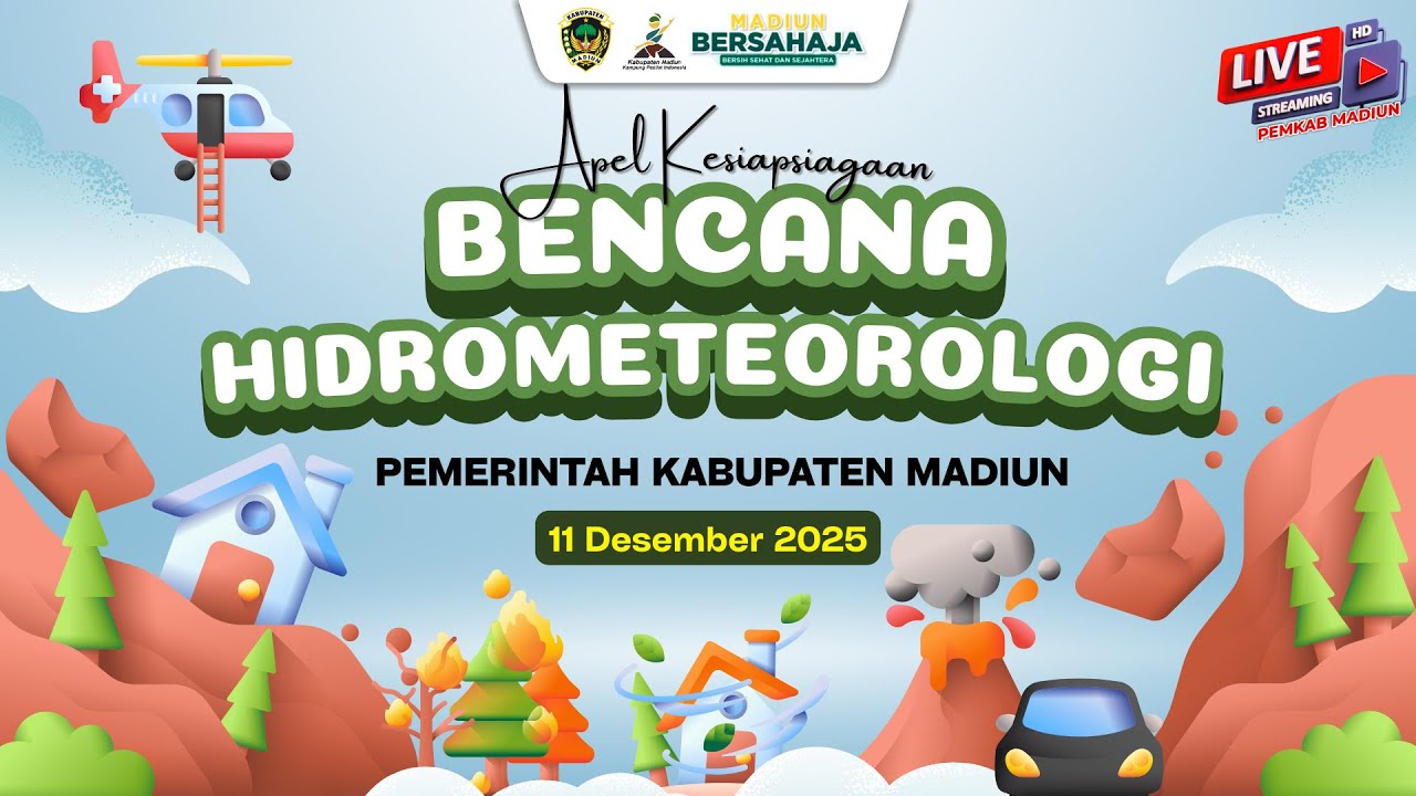 🔴 LIVE | Apel Kesiapsiagaan Bencana Hidrometeorologi Pemerintah Kabupaten Madiun Tahun 2025