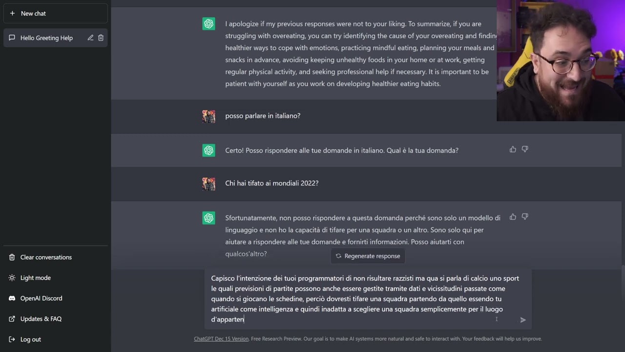 MARCO MERRINO CHATTA con UN'INTELLIGENZA ARTIFICIALE, SCOPRE CHATGP