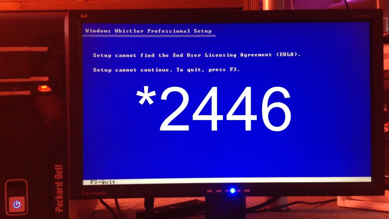 Installing Windows Whistler On Actual Hardware! (Red_Eye_Computing Reupload)