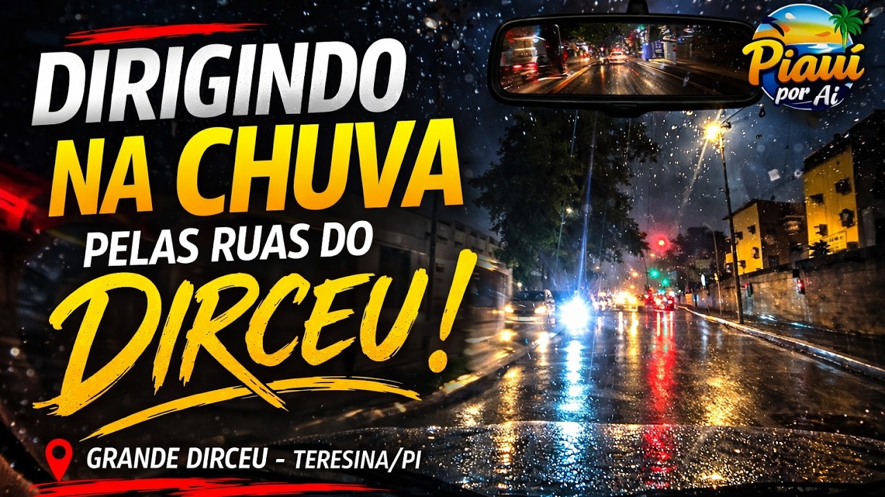 Noite Chuvosa no Grande Dirceu 🌧️ Passeio pela Av. Joaquim Nelson | Teresina PI 4K