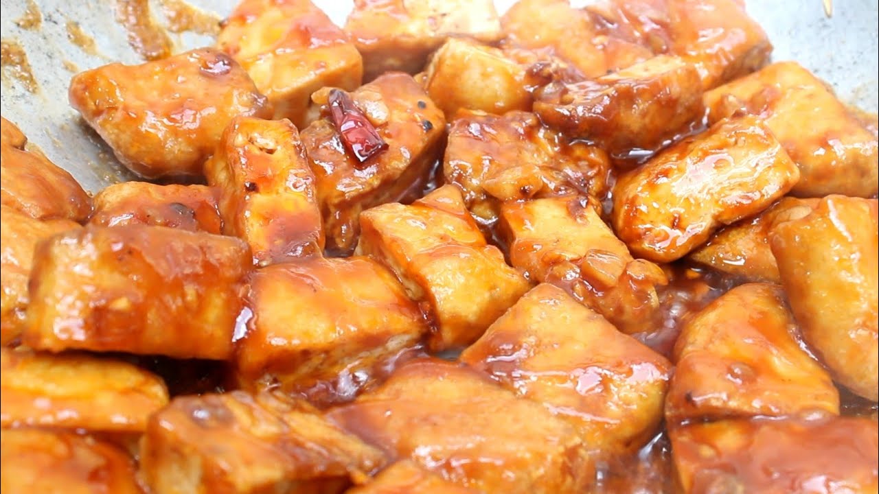 Tofu with bean sprouts recipe