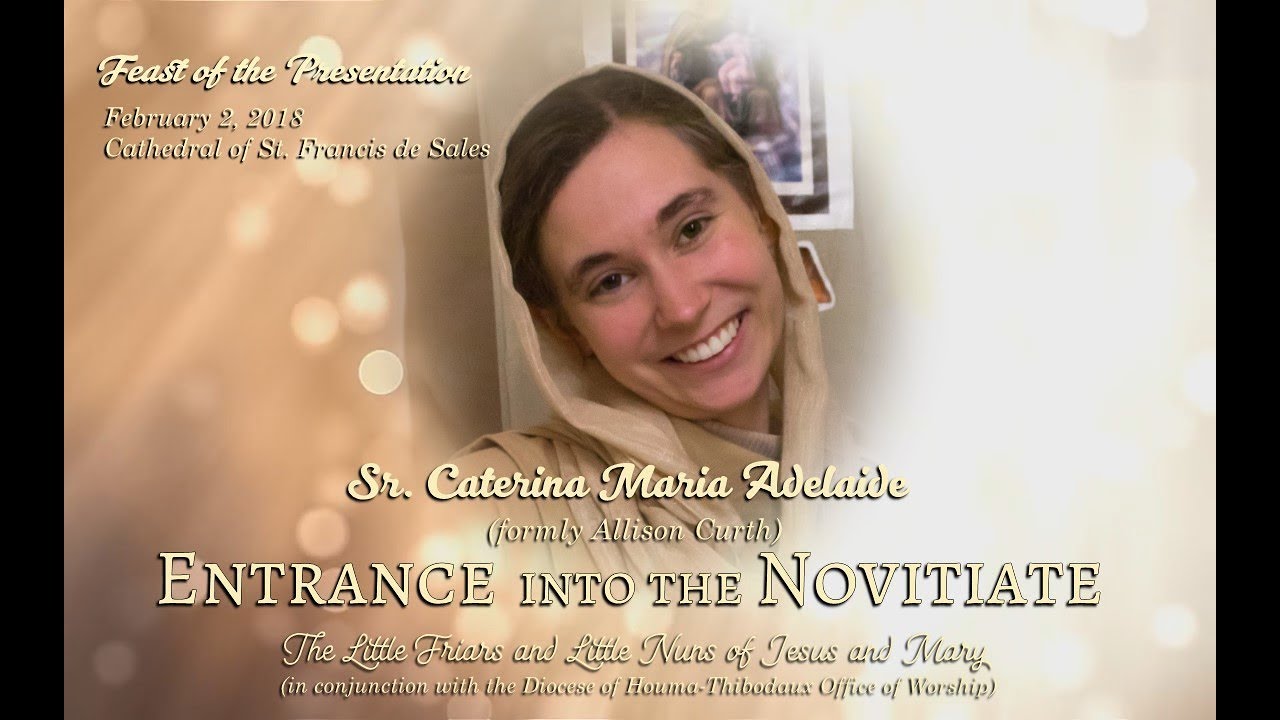 Sr.  Caterina's Entrance into the Novitiate
