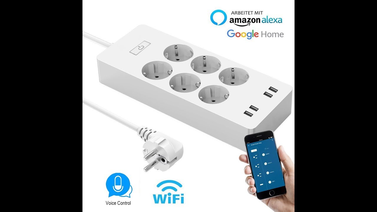 ZEOOTA Inteligenta listwa zasilająca sterowana przez WiFi/głos