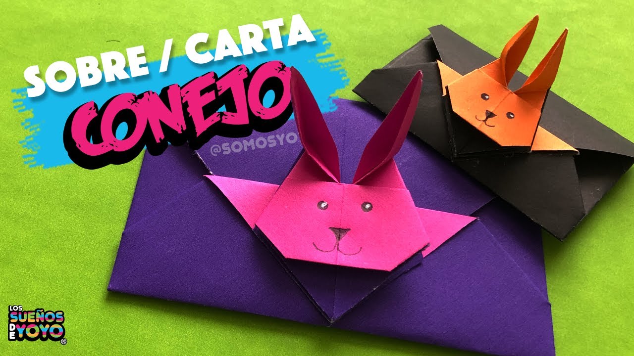 ¿Cómo hacer un sobre o carta de conejo? Tutorial paso a paso explicado
