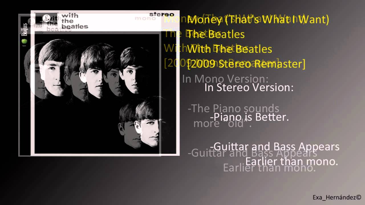 Money (That's What I Want) - The Beatles: (2009 Mono vs. Stereo Remaster) Differences (CC)
