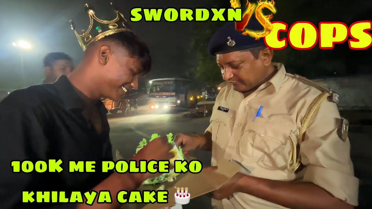100K Special: Police Enjoy Cake with Us! 🎂🚔” swordxn Vs cops 👮