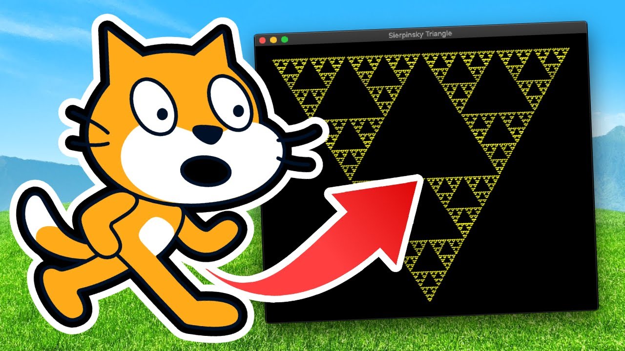Triangle Fractal in Scratch - Sierpinski Triangle Tutorial