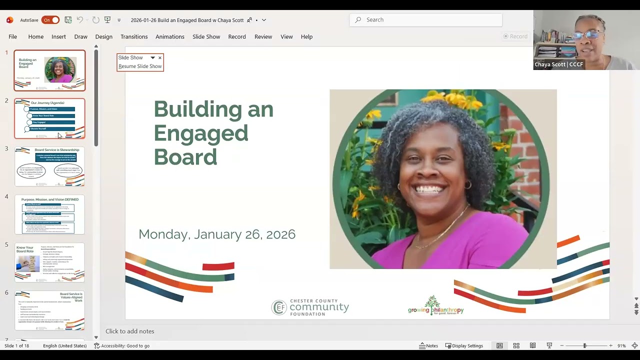 CCCF Board Trainings - Building an Engaged Board 1.26.26