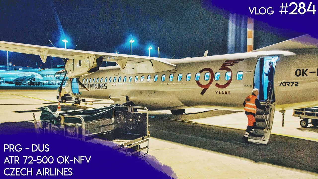 CZECH AIRLINES ATR 72-500 von PRG nach DUS (Economy) | TripReport | Vlog 284