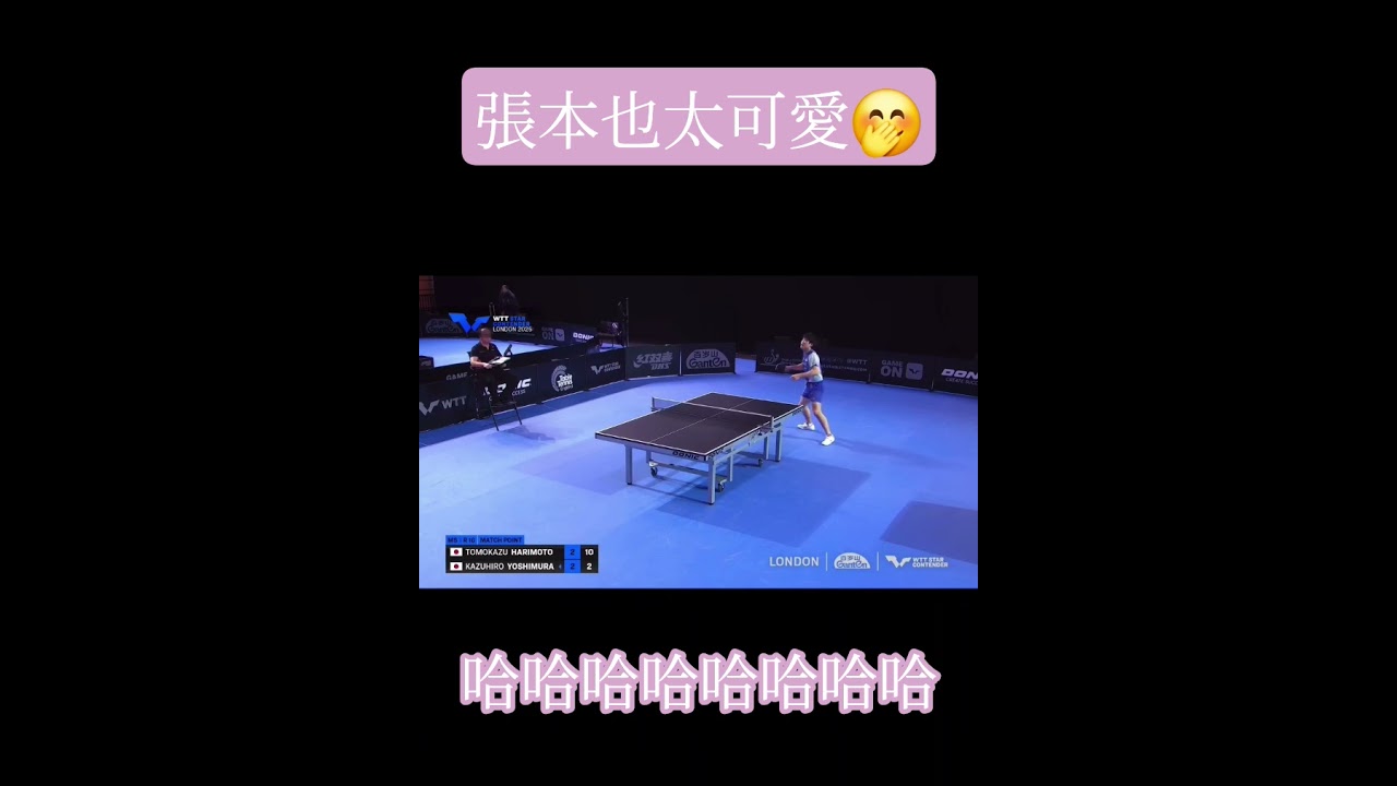 張本太可愛了拔 #張本智和 #harimoto #搞笑 #wtt倫敦 2025wtt #乒乓球 #tabletennis #桌球 #搞笑球星
